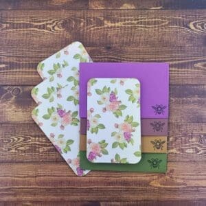Roses Design Handmade Card & Envelope Set