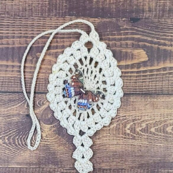 Woodland Butterfly on Natural Flutter Charm
