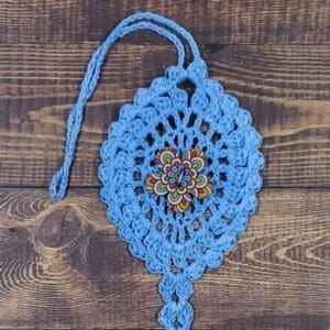 Vintage Flower on Cornflower Blue Bloom Charm