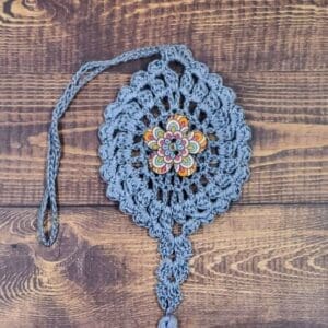 Vintage Flower on Gray Bloom Charm