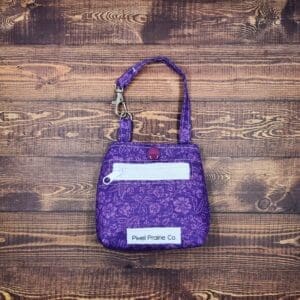 Purple Flower Patch Tag-Along Pouch