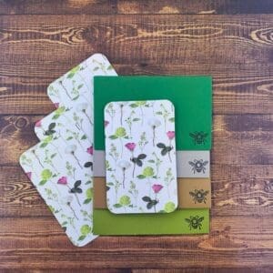 Floral stems Design Handmade Card & Envelope Set