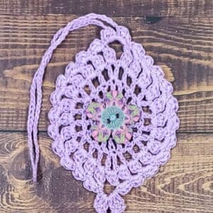 Trippy Flower on Pastel Purple Bloom Charm