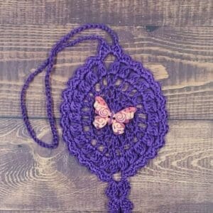 Swirl Butterfly on Purple Flutter Charm