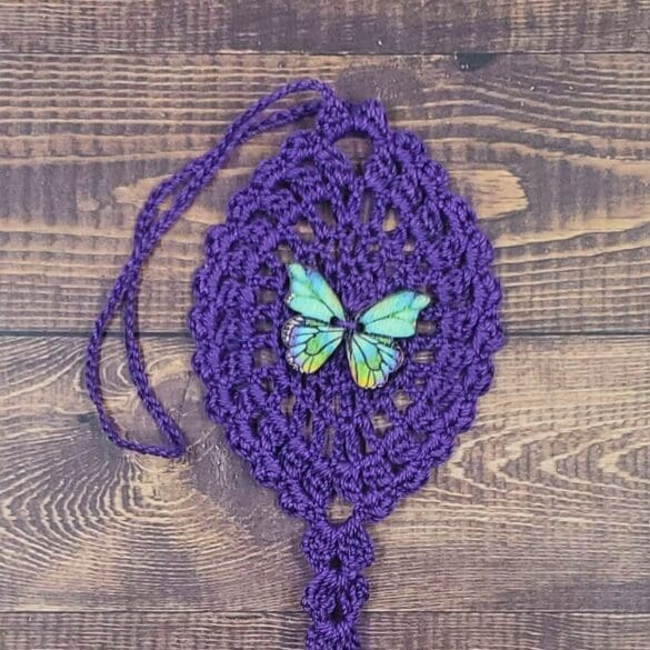 Peacock Butterfly on Purple Flutter Charm