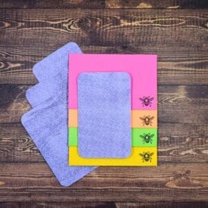 Purple Diamonds Design Handmade Card & Envelope Set