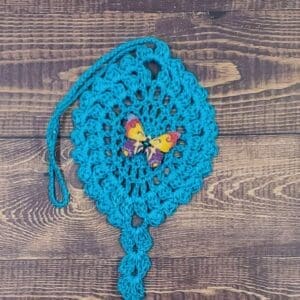 Color Burst Butterfly on Teal Flutter Charm