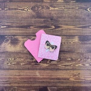Pink & Cream Butterfly Enamel Pin
