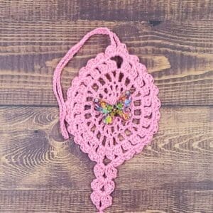 Mosaic Butterfly on Pastel Pink Flutter Charm