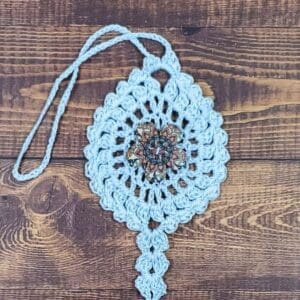 Burst Flower on Pastel Blue Bloom Charm