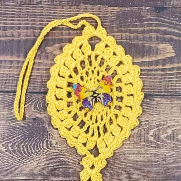 Color Burst Butterfly on Yellow Flutter Charm