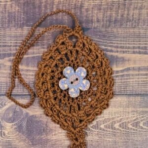 Vintage Flower on Brown Bloom Charm