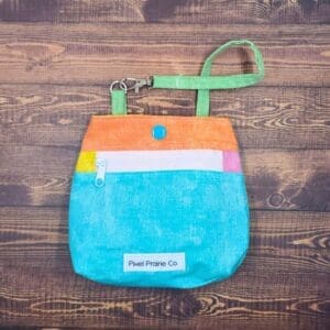 Happy Chaos Large Tag-Along Pouch Teal