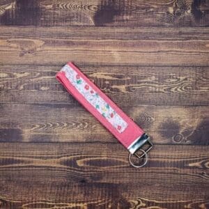 Ditzy Pink Garden Wristlet