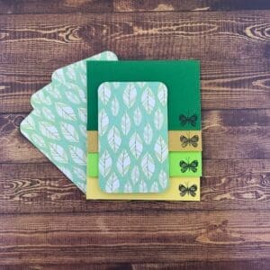 Leaves Design Handmade Card & Envelope Set