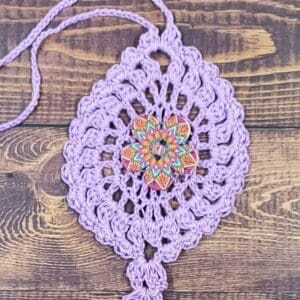 Southwest Pink Flower on Pastel Purple Bloom Charm