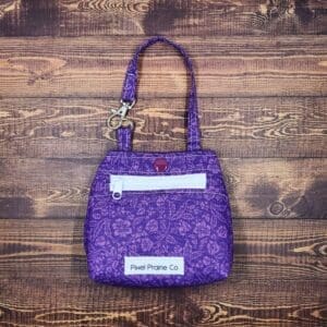 Purple Flower Patch Tag-Along Pouch