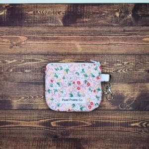 Ditzy Pink Garden Mini Zip