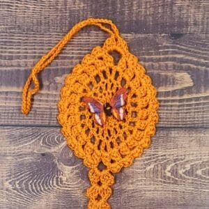 Red Multicolor Butterfly on Orange Flutter Charm