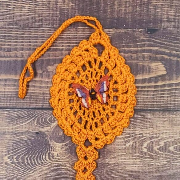 Red Multicolor Butterfly on Orange Flutter Charm