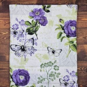 Butterflies and Purple Roses Large Book/ Tablet Sleeve