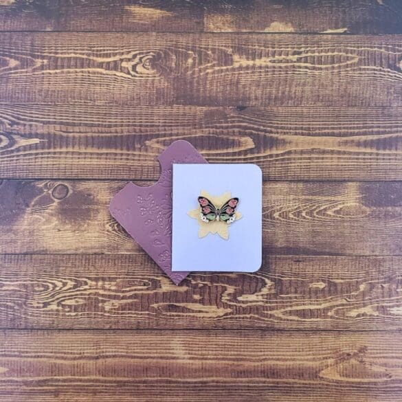 Floral & Black Butterfly Enamel Pin