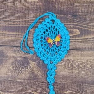 Color Burst Butterfly on Turquoise Flutter Charm