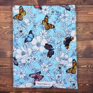 Butterfly Frenzy on Blue Book Sleeve