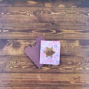 Pink & Black Moon Moth Enamel Pin