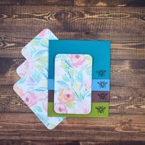 Pastel Floral Design Handmade Card & Envelope Set