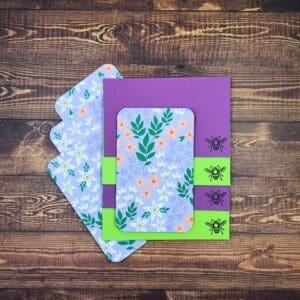 Lilies Design Handmade Card & Envelope Set