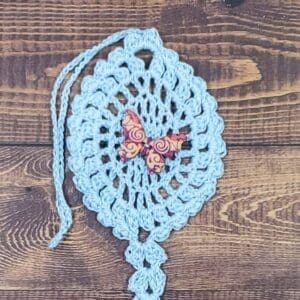 Swirl Butterfly on Pastel Blue Flutter Charm