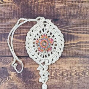 Southwest Pink Flower on Natural Bloom Charm