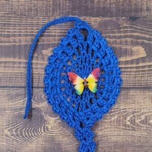Rainbow Butterfly on Royal Blue Flutter Charm