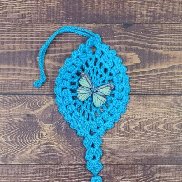 Prairie Green Butterfly on Turquoise Flutter Charm