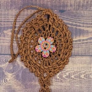 Southwest Pink Flower on Cocoa Bloom Charm