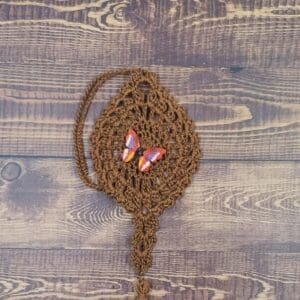 Red Multicolor Butterfly on Cocoa Flutter Charm