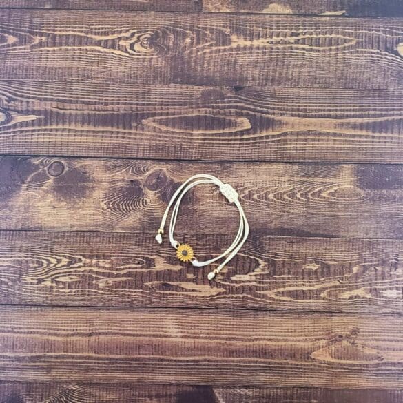Luxe Sunflower Bracelet in Cream