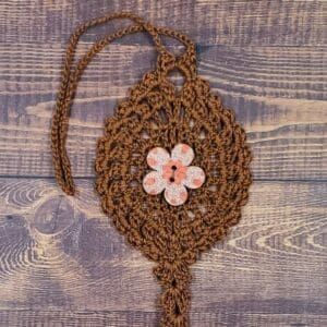 Vintage Flower on Cocoa Bloom Charm