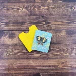 Yellow Floral Moth Enamel Pin