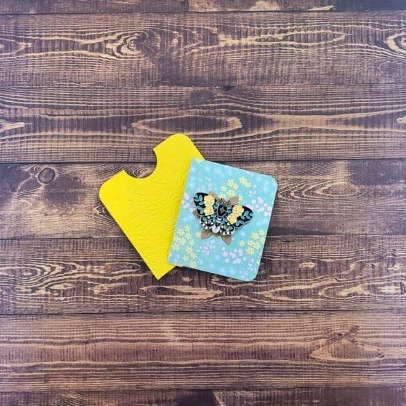 Yellow Floral Moth Enamel Pin