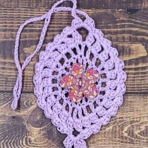 Magenta Mandala Flower on Pastel Purple Bloom Charm
