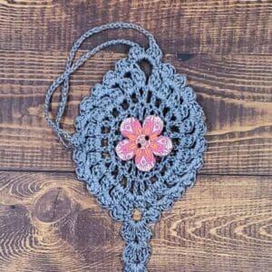 Mandala Flower on Gray Bloom Charm