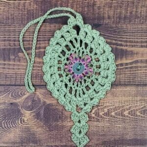 Trippy Flower on Sage Green Bloom Charm