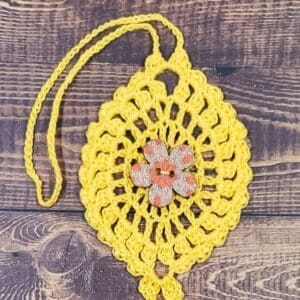 Vintage Flower on Yellow Bloom Charm