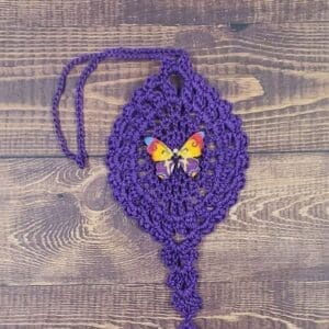 Color Burst Butterfly on Purple Flutter Charm