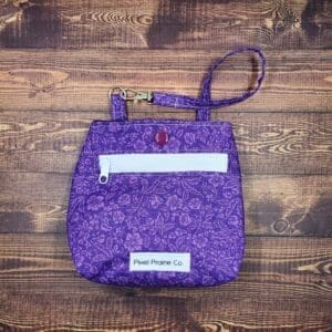 Purple Flower Patch Tag-Along Pouch