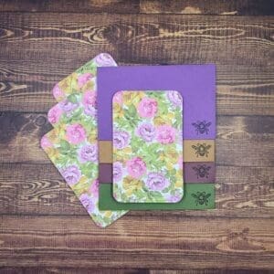 Roses Design Handmade Card & Envelope Set