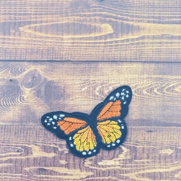 Large Embroidered Iron-On Butterfly Patch