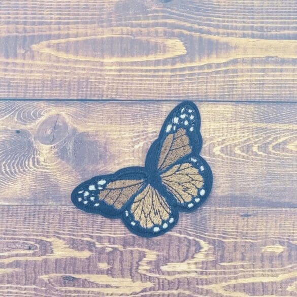 Large Embroidered Iron-On Butterfly Patch